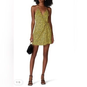 BCBGeneration Faux Wrap Animal Print Mini Dress Sexy Club-wear Party Dress Sz 10